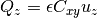 Q_z = \epsilon C_{xy} u_z